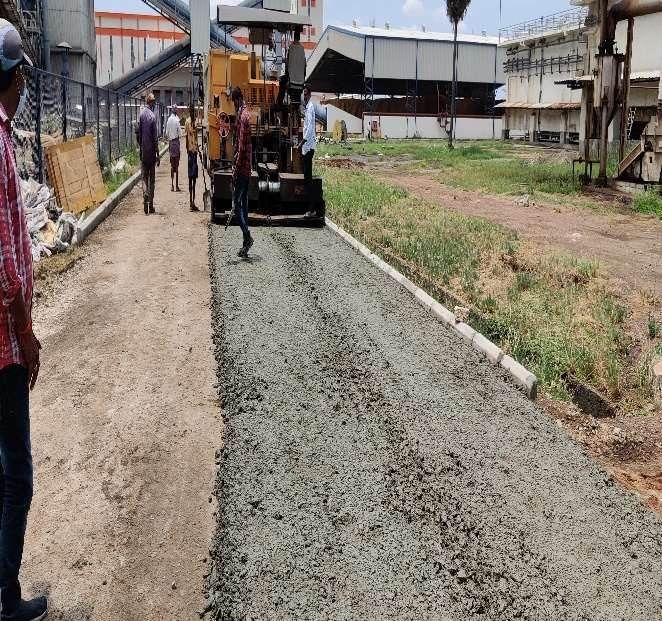 Base course beside the plant