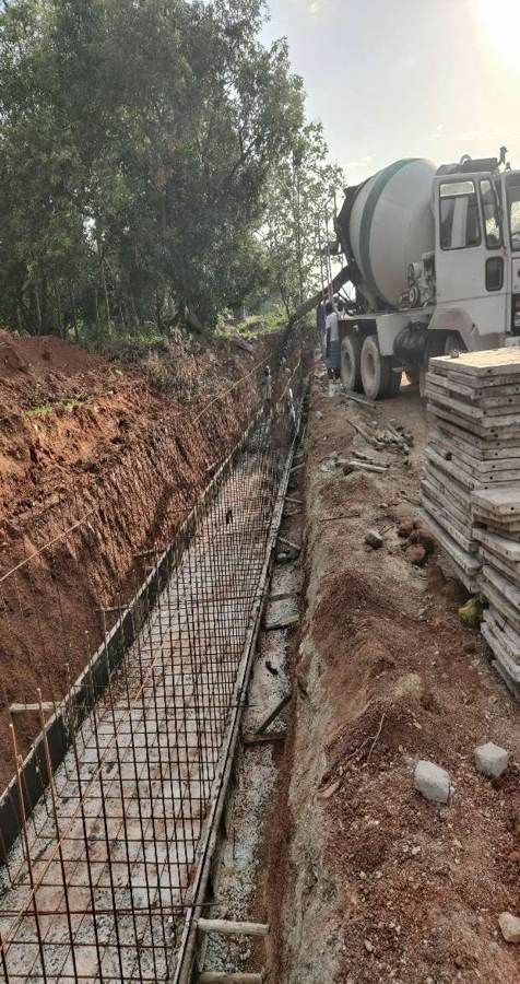 RCC drain — reinforcement and pour
